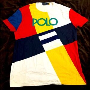 Polo T shirt Colorblock XXL red yellow green blue brand new
